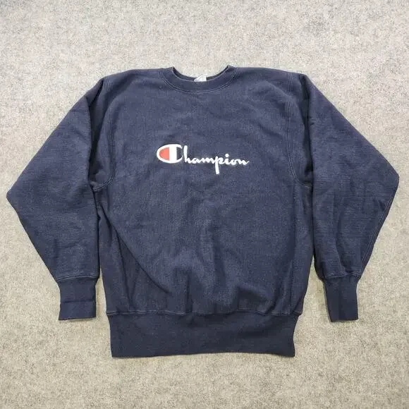 VTG 90s Champion Reverse Weave Sweatshirt Mens Large Embroidered